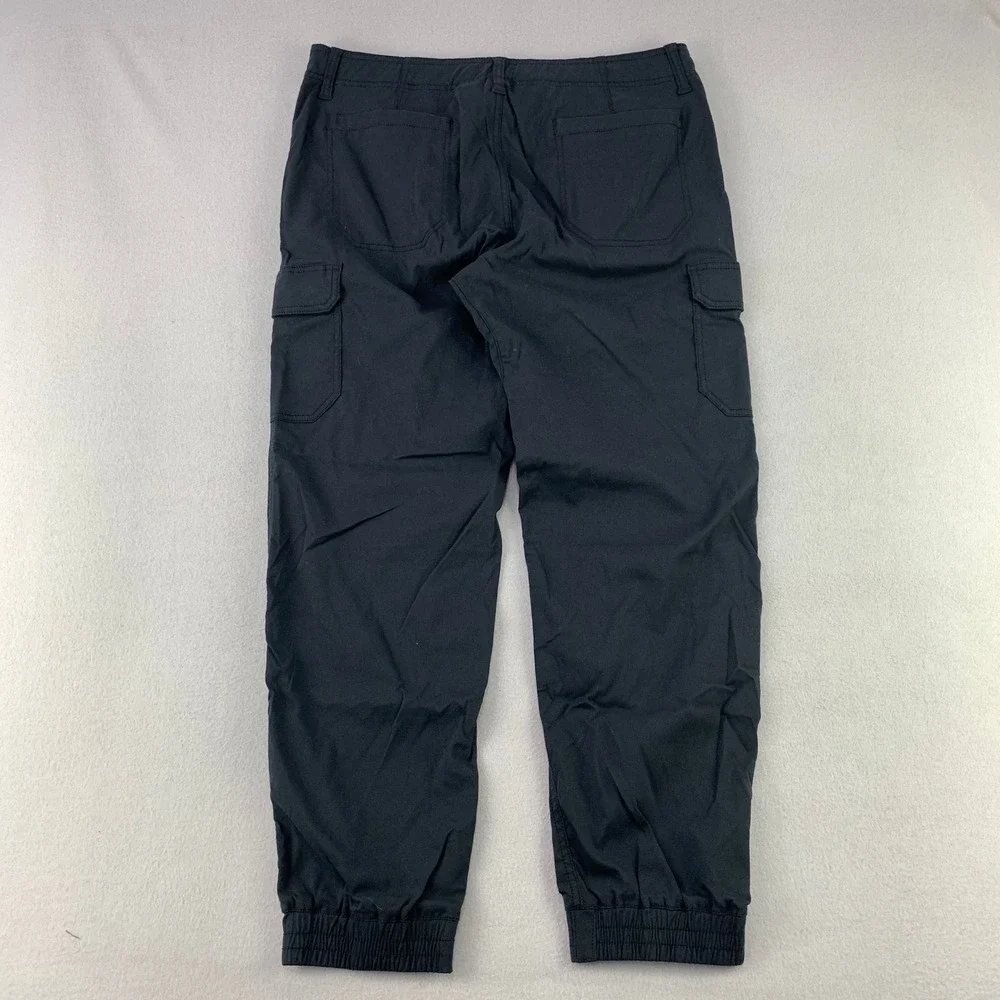 prAna Zogger Pants Mens 35x30 Black Hiking Cargo Outdoor Belted Tech Performance